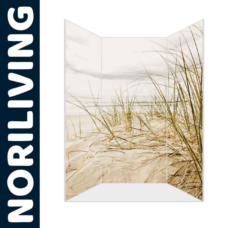 Dekorativer Raumteiler mit Dünenmotiv am Strand von Noriliving